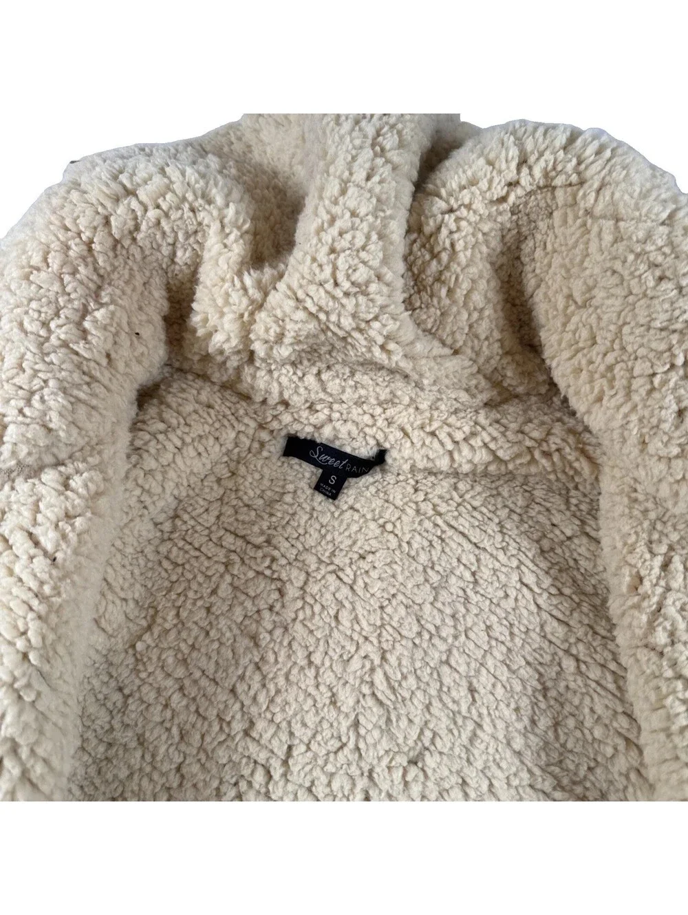SweetRain Fleece Hooded Jacket Plaid Sz S Pre Owned Very Clean